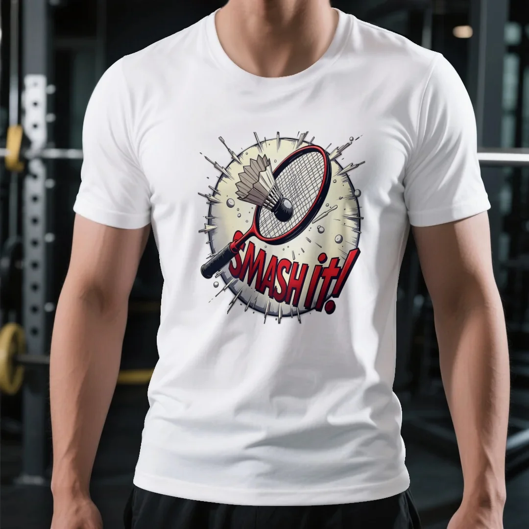 Badminton Smash - Funny Smash It Letter Printed T-shirt