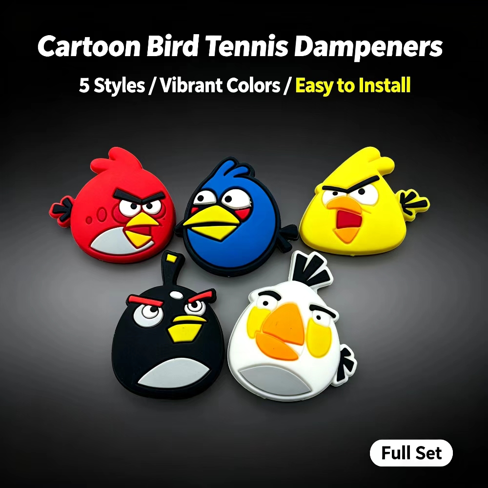 Badminton Anime - 5PCS Cartoon Bird Shape Tennis Vibration