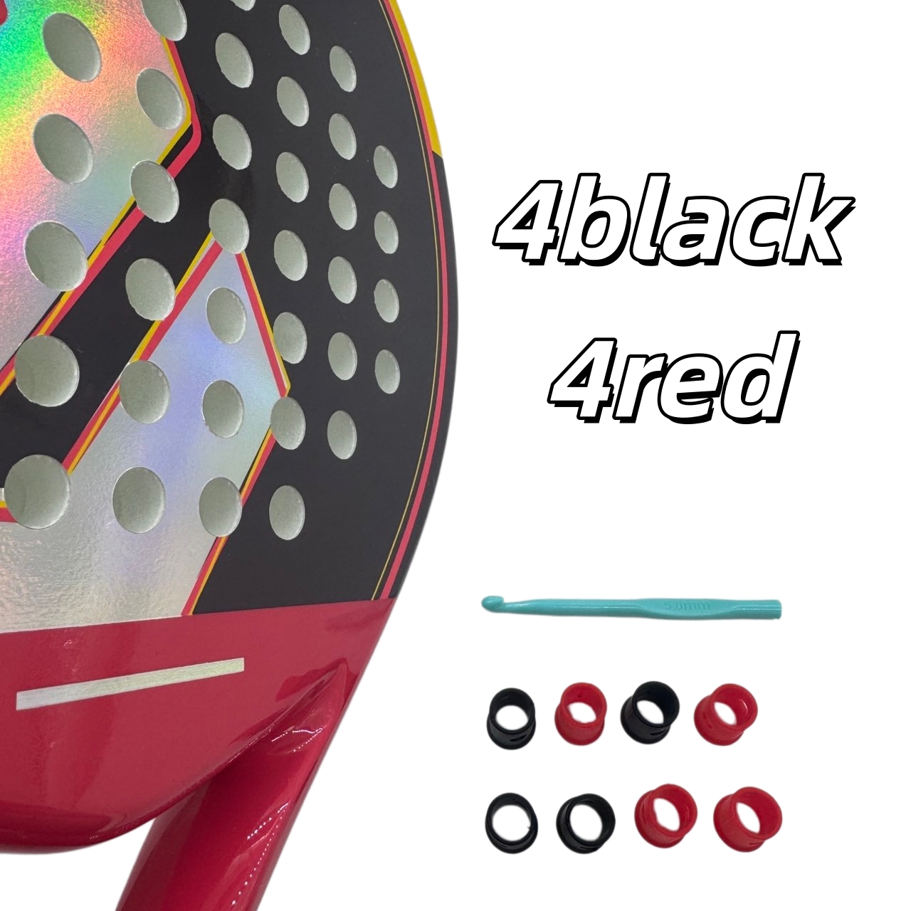 8PCS Black Red Tennis Racket V - Racket Vibration Dampener 评论和价格