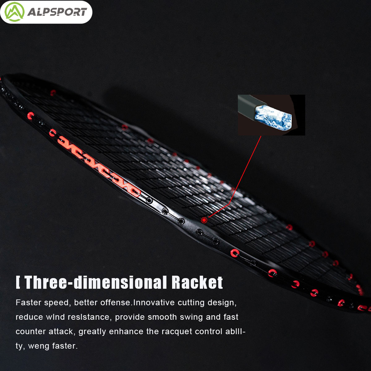 Alpsport MH-V5 5U 75g Wave Leg - Li Ning Racket 评论和价格