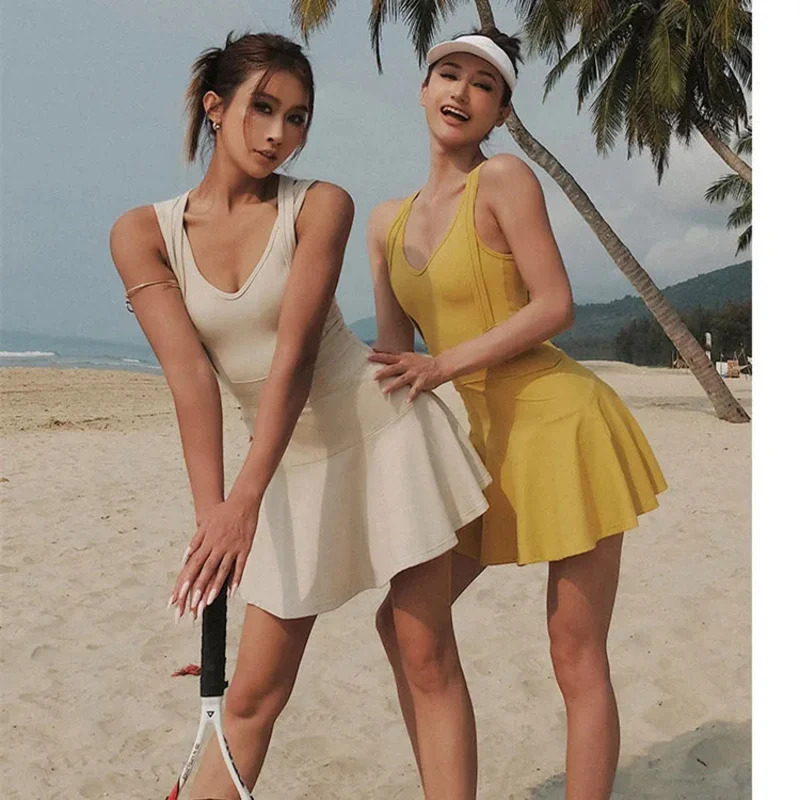 Tennis Dress Female Sleeveless - Badminton Anime 评论和价格